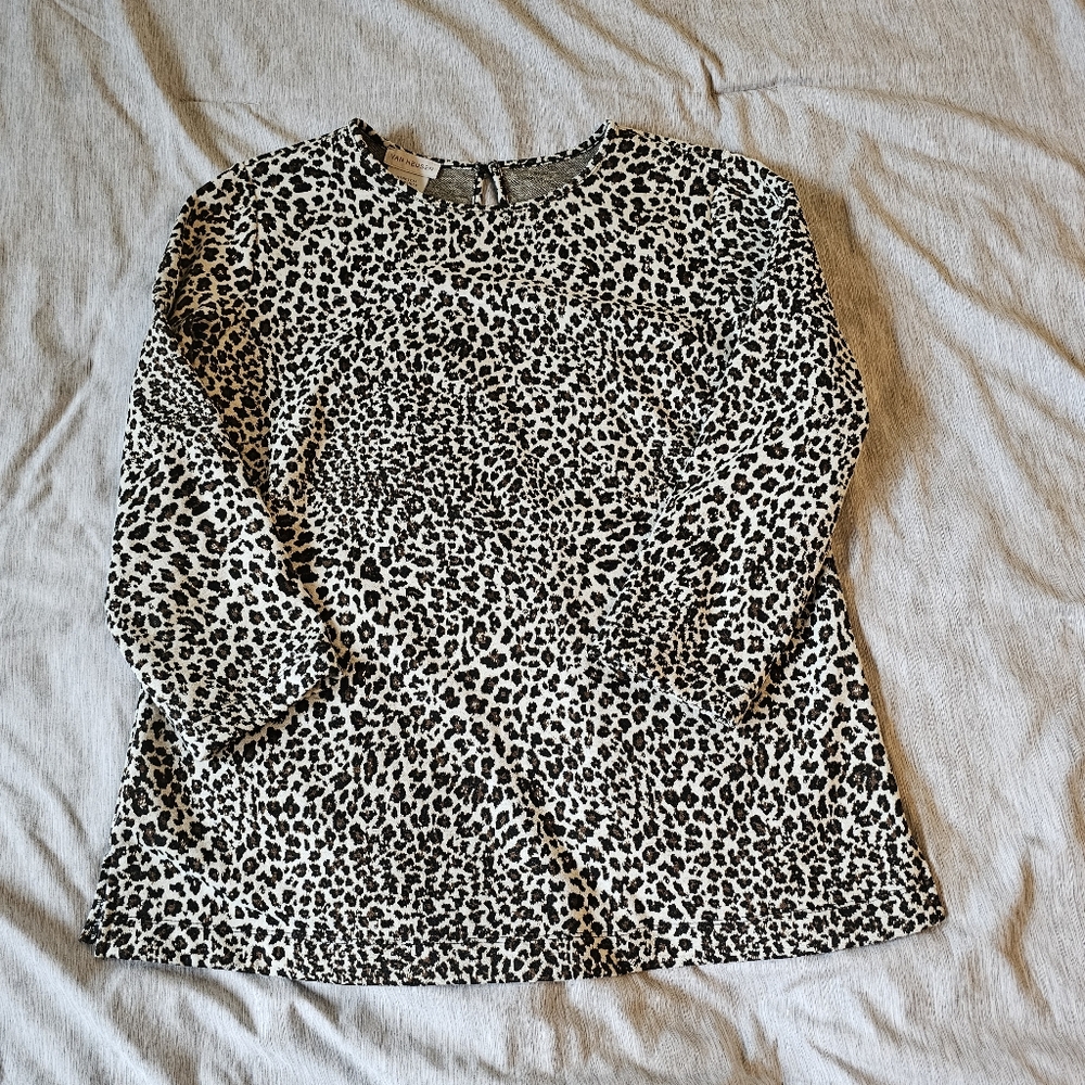 Leopard Print Long Sleeve Top